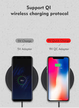 Wireless Charger For iPhone X - Samsung Galaxy Note 8  - S8 S7 S6 Edge