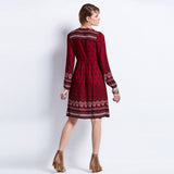 V Neck Floral Short Dress