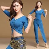 Modern Style V2 - Open Belly Top, Belt, And Pants Dance Set